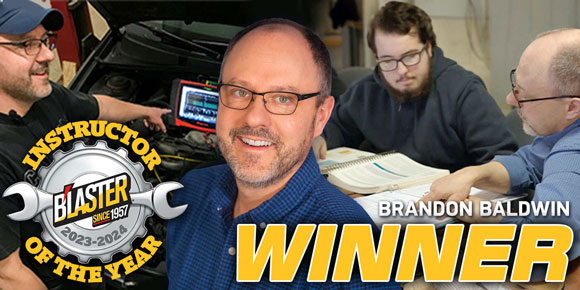 B'Laster 2023-24 Instructor of the Year - Brandon Baldwin