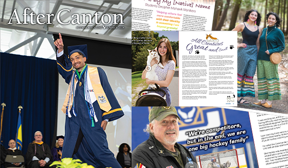 After Canton 2024 - Graduate on cover with thumbnails of inside stories.