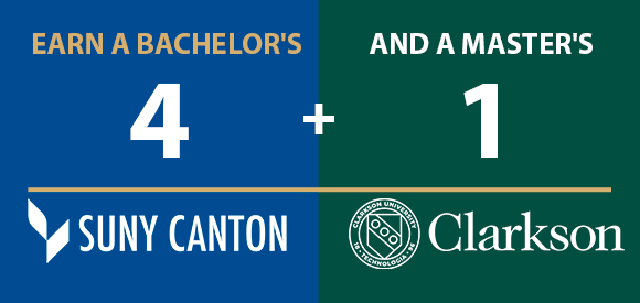 4+1 program with Clarkson University - Earn a bachelor's and a master's