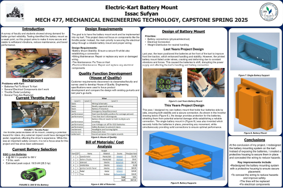 Electric Kart: Battery Mount